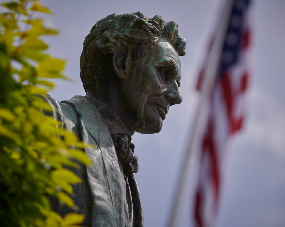 亚伯拉罕林肯的雕像.